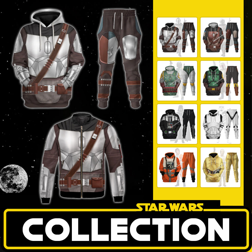 Star Wars Cosplay Costumes: Themed Apparel Including Hoodies, Sweatshirts, T-Shirts, and Tracksuits