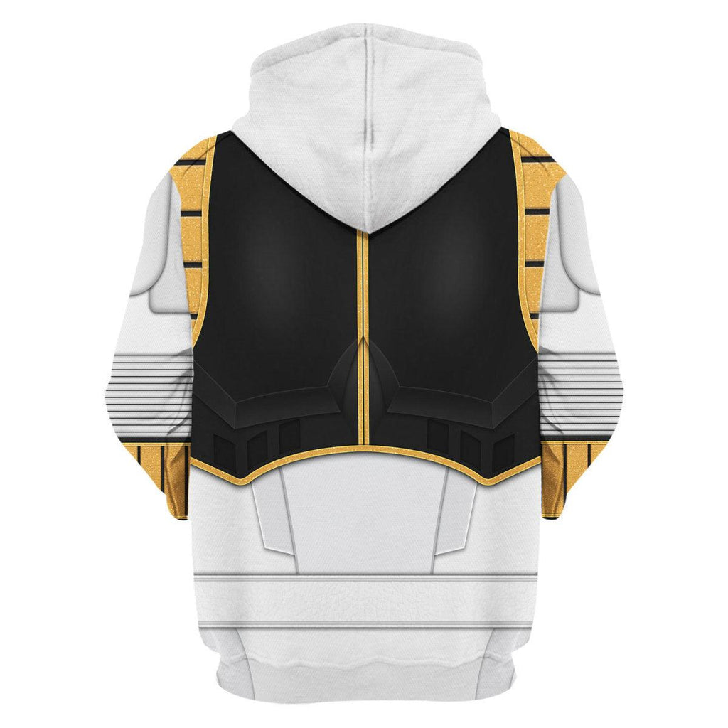 1995 White Ranger Mighty Morphin Hoodies Sweatshirt T-shirt Hawaiian Tracksuit - OodieGang.com