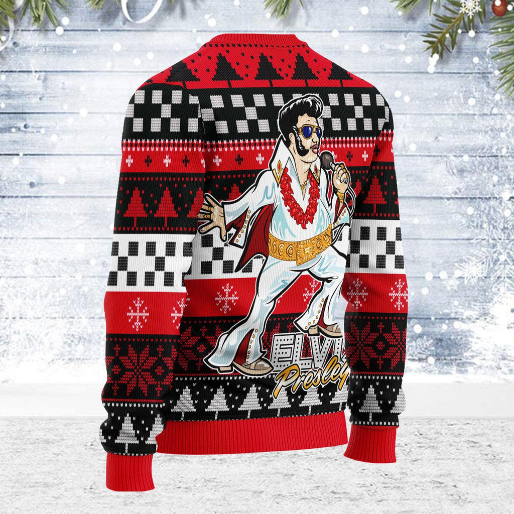 Oodiegang Elvis Fatley Meme Christmas Ugly Sweater - Oodiegang.com