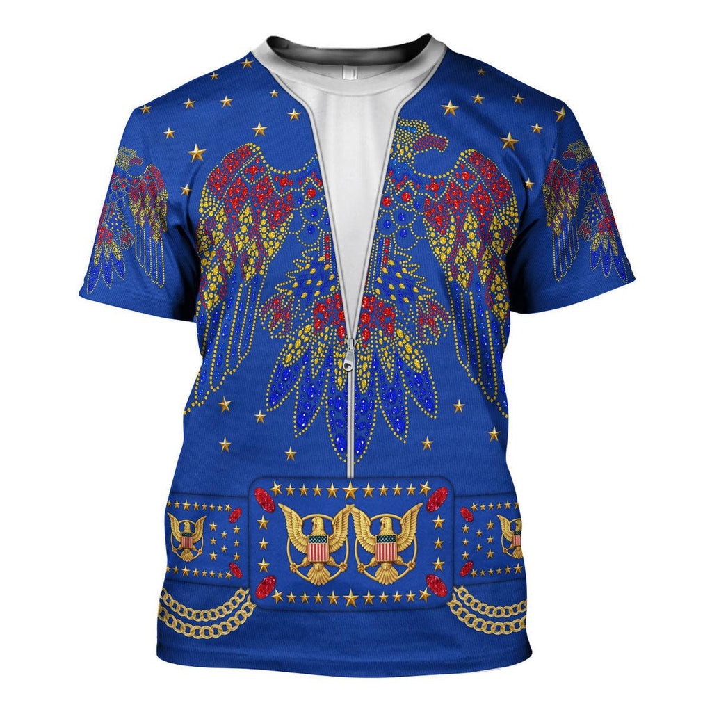 Oodiegang Elvis EAGLE Blue Costume Hoodie Sweatshirt T-Shirt Sweatpants - Oodiegang.com