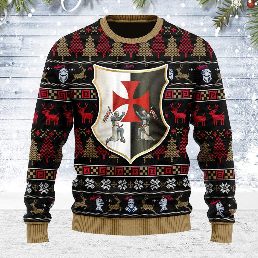 Oodiegang Knight Templar Christmas Ugly Sweater - Oodiegang.com