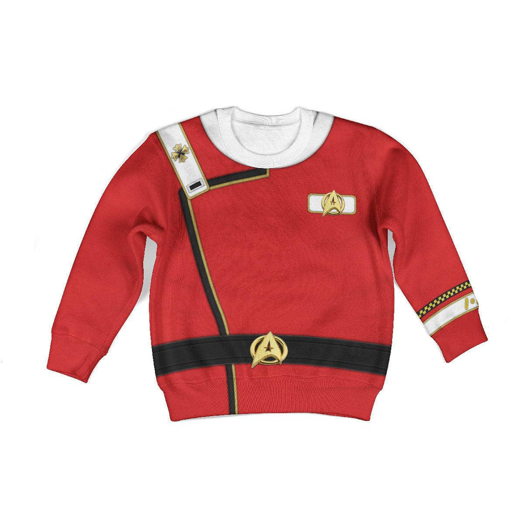 Admiral James T. Kirk Costume Officer Kid Hoodie Sweatshirt T-Shirt - OodieGang.com