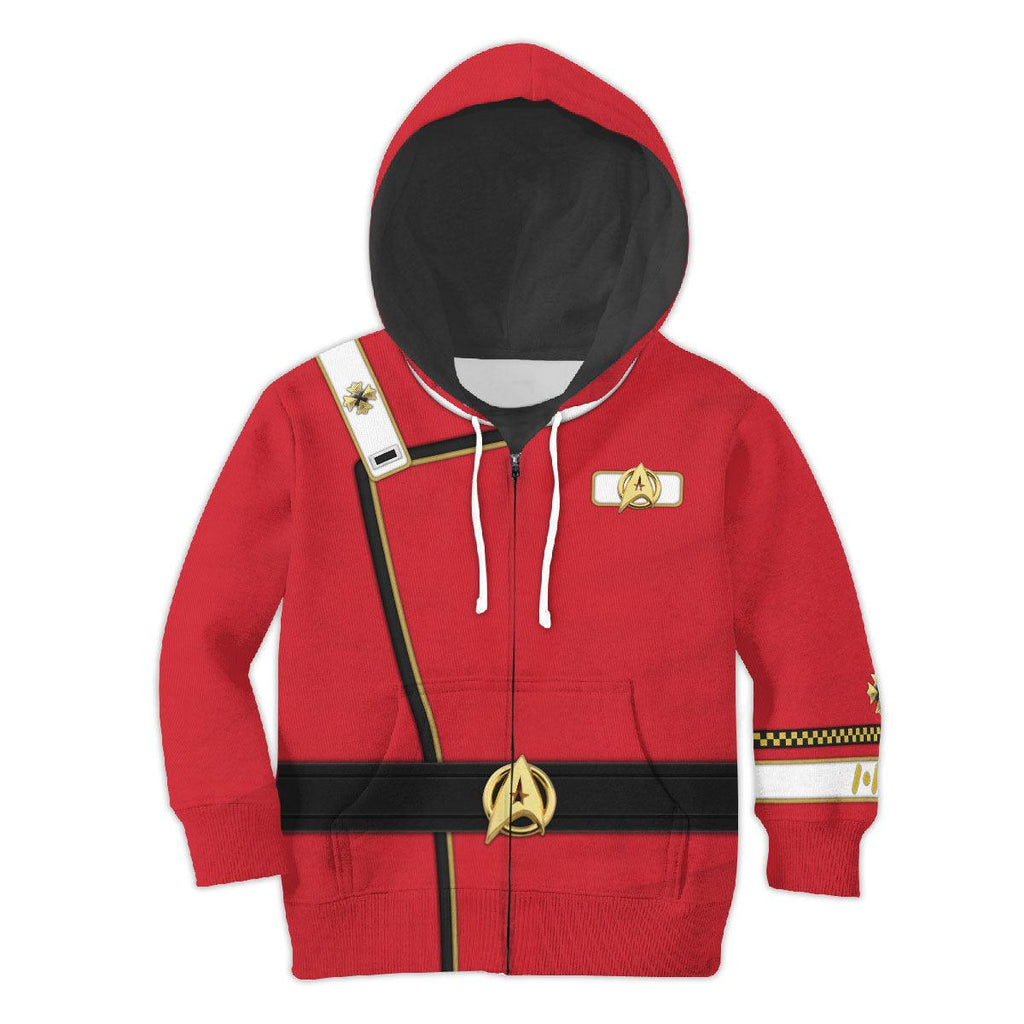 Admiral James T. Kirk Costume Officer Kid Hoodie Sweatshirt T-Shirt - OodieGang.com