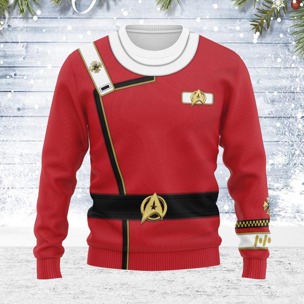 Admiral James T. Kirk Officer Themed Costume Christmas Wool Sweater - OodieGang.com