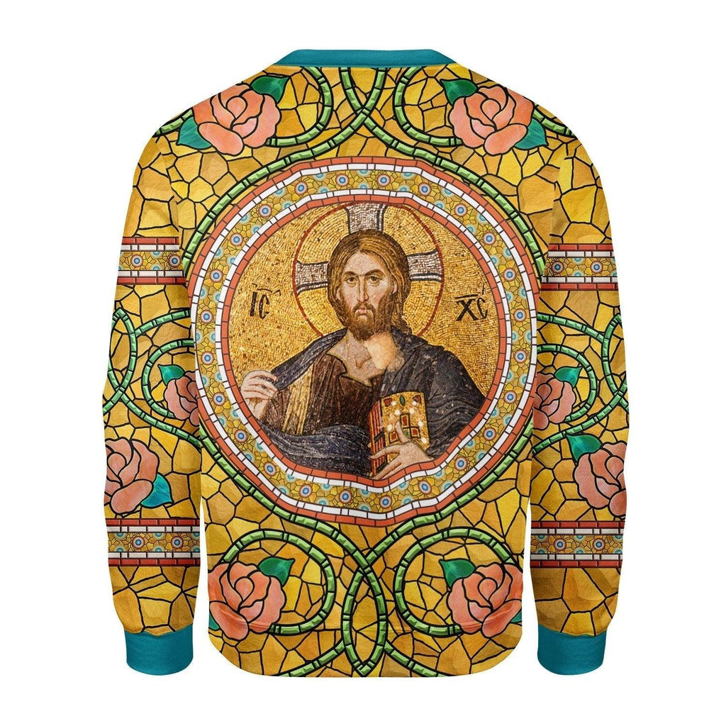 Golden Pattern Jesus Christ Sweatshirt - OodieGang