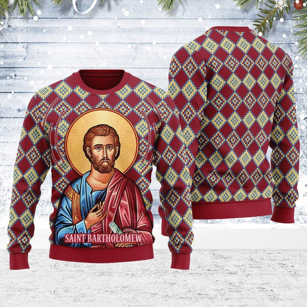 Bartholomew the Apostle Ugly Christmas Sweater - OodieGang