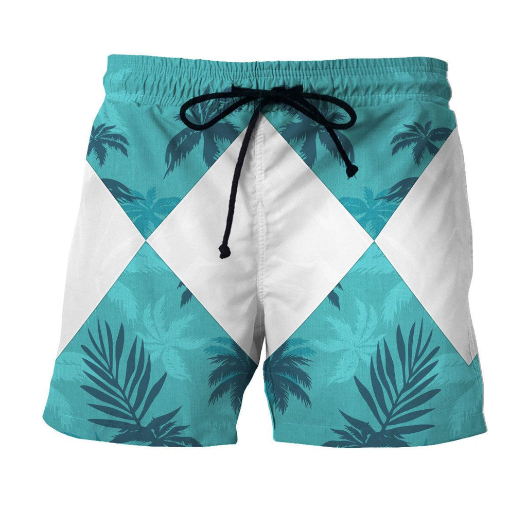 Belt Green Ranger x Tommy Vercetti Unisex Hawaiian Shirt Beach Shorts - OodieGang.com