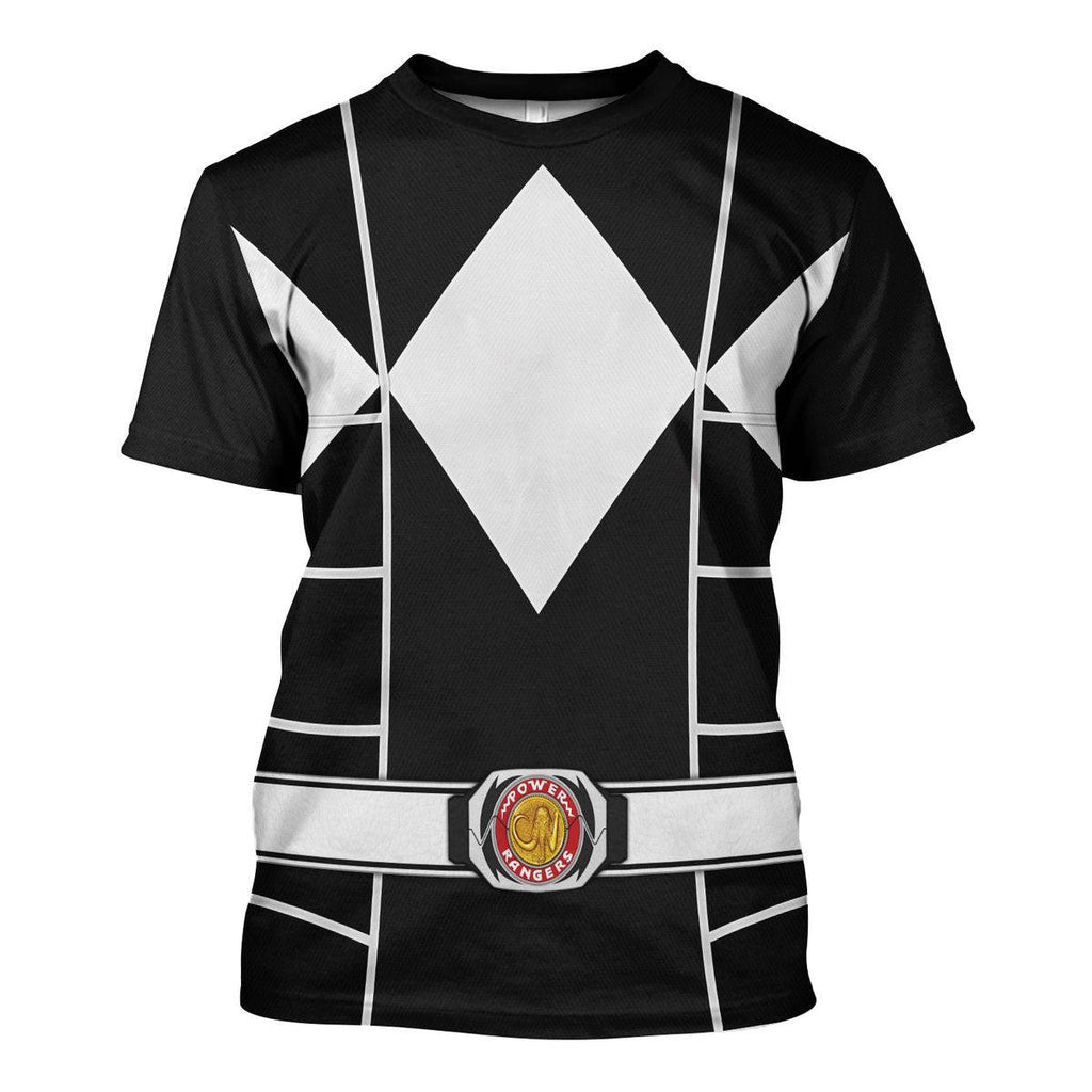 Black Ranger Mighty Morphin Cosplay Hoodies Sweatshirt T-shirt Hawaiian - OodieGang.com