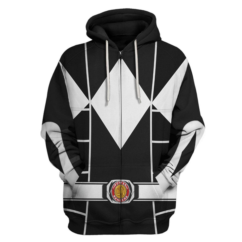 Black Ranger Mighty Morphin Cosplay Hoodies Sweatshirt T-shirt Hawaiian - OodieGang.com