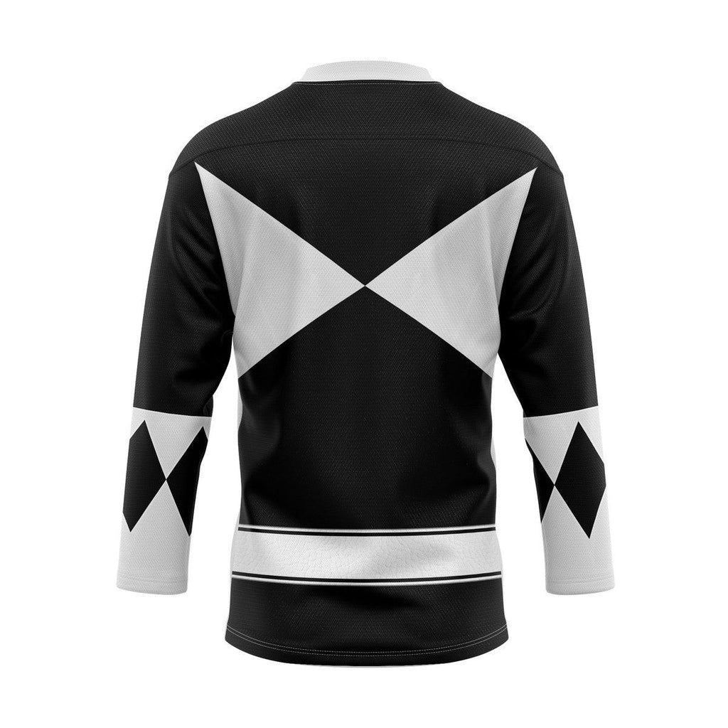 Black Ranger Mighty Morphin Hockey Jersey - OodieGang.com