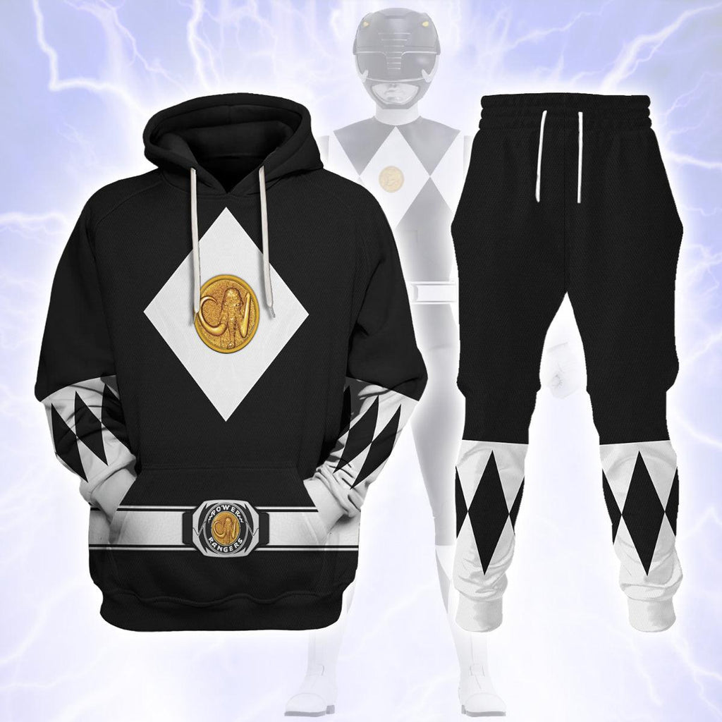 Black Ranger Mighty Morphin The Movie (1995) Hoodies Sweatshirt T-shirt Hawaiian - CustomsPig.com