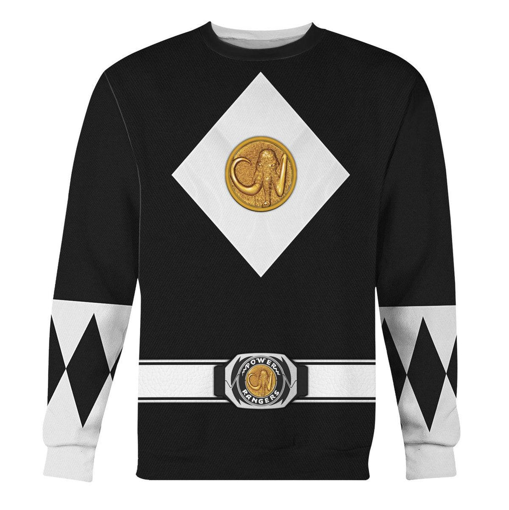 Black Ranger Mighty Morphin The Movie (1995) Hoodies Sweatshirt T-shirt Hawaiian - OodieGang.com