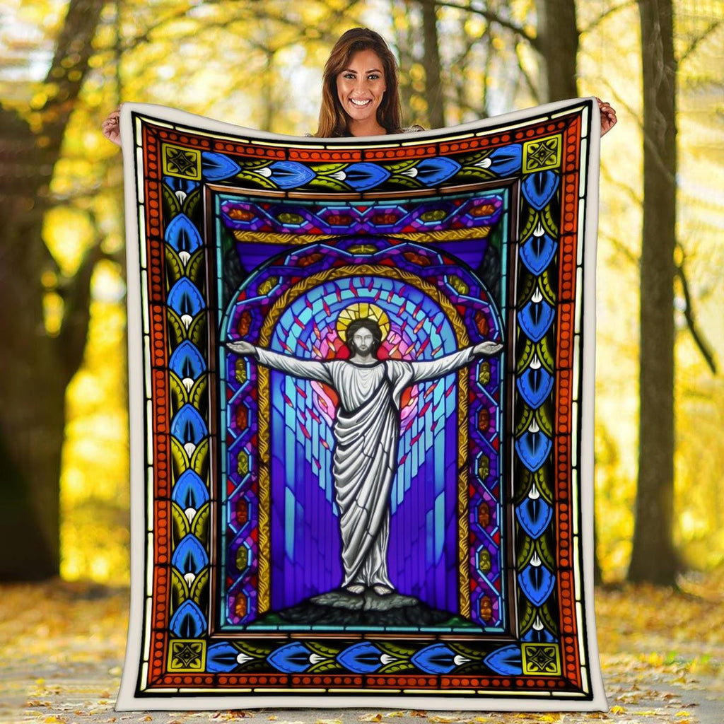 Blanket Jesus Stained Glass - OodieGang