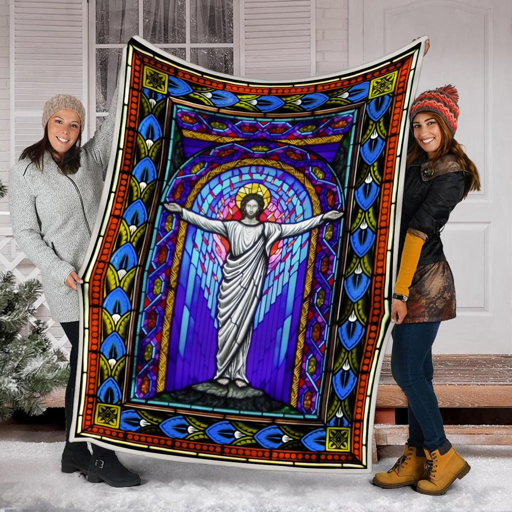 Blanket Jesus Stained Glass - OodieGang