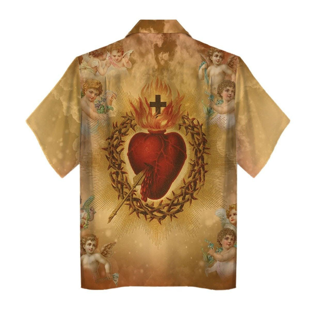 Blessed Virgin Mary & Jesus Hawaiian Shirt - OodieGang.com