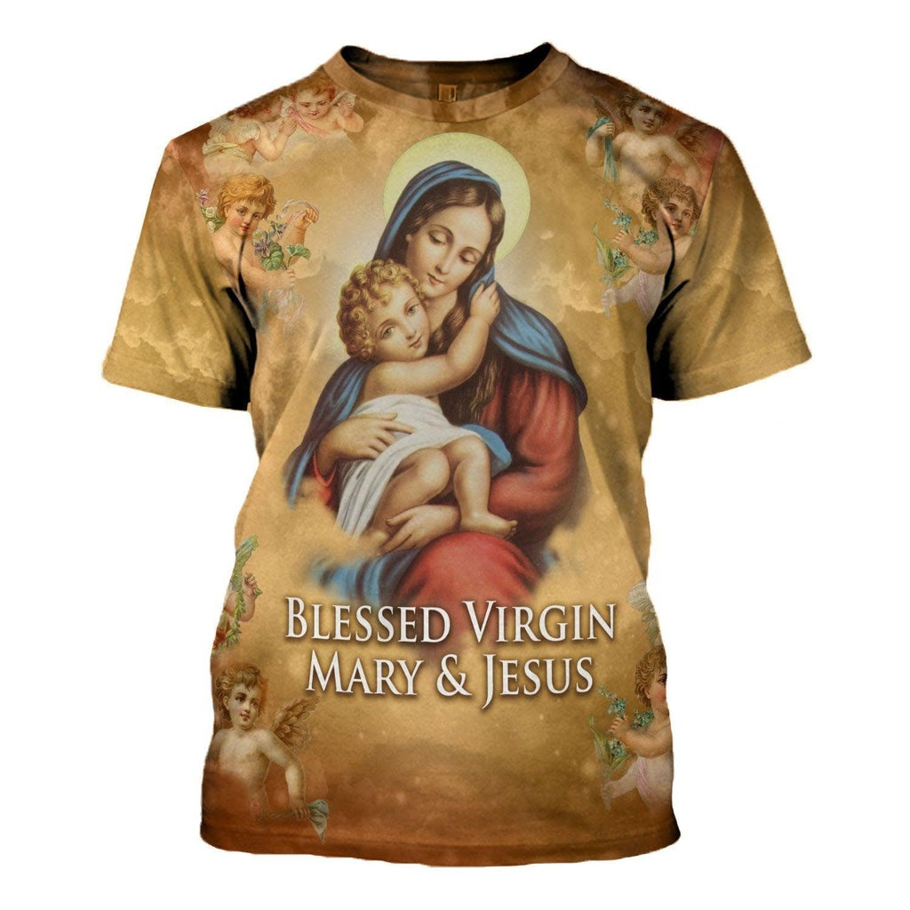 Blessed Virgin Mary & Jesus T-shirt - OodieGang