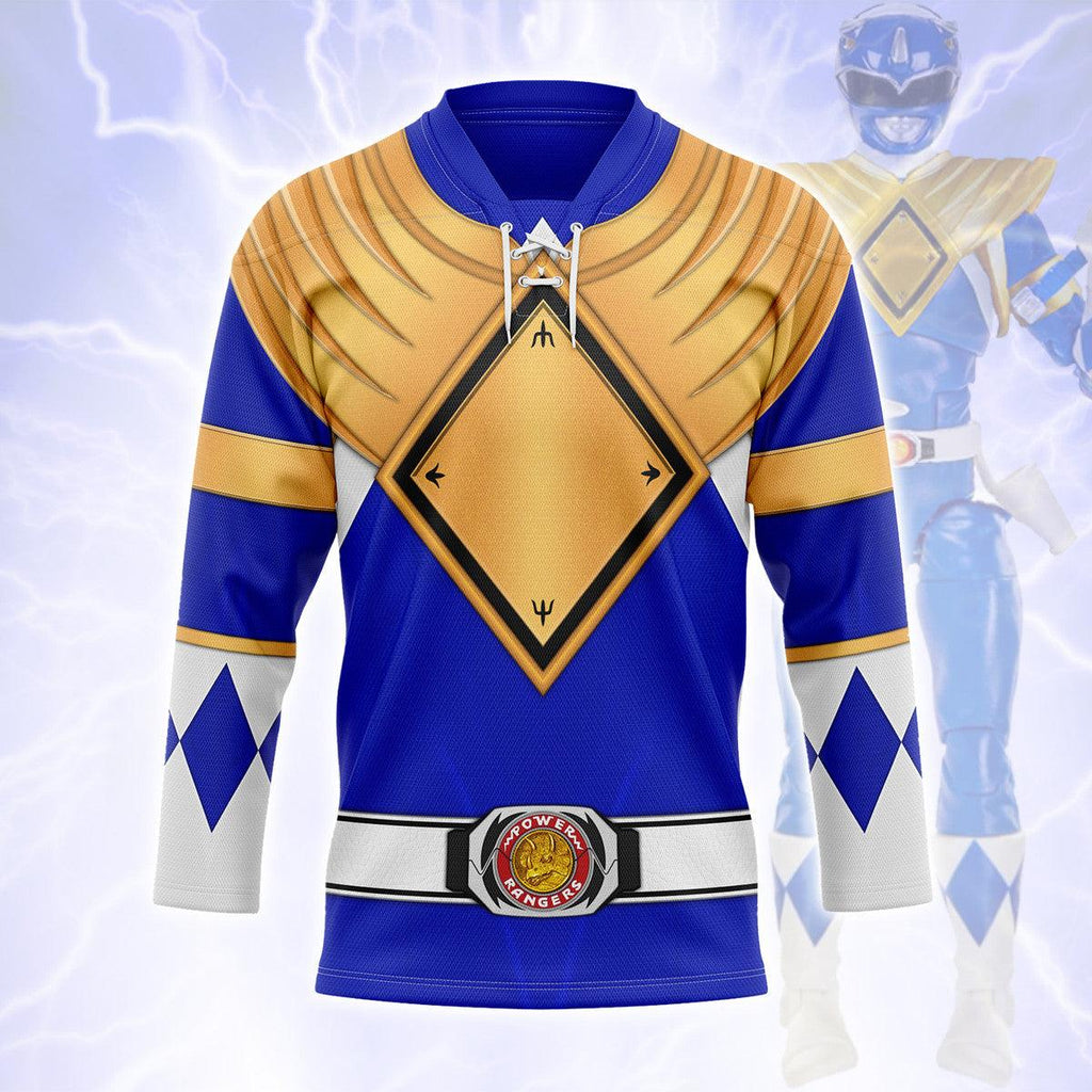 Blue Ranger Dragon Shield Hockey Jersey - OodieGang.com