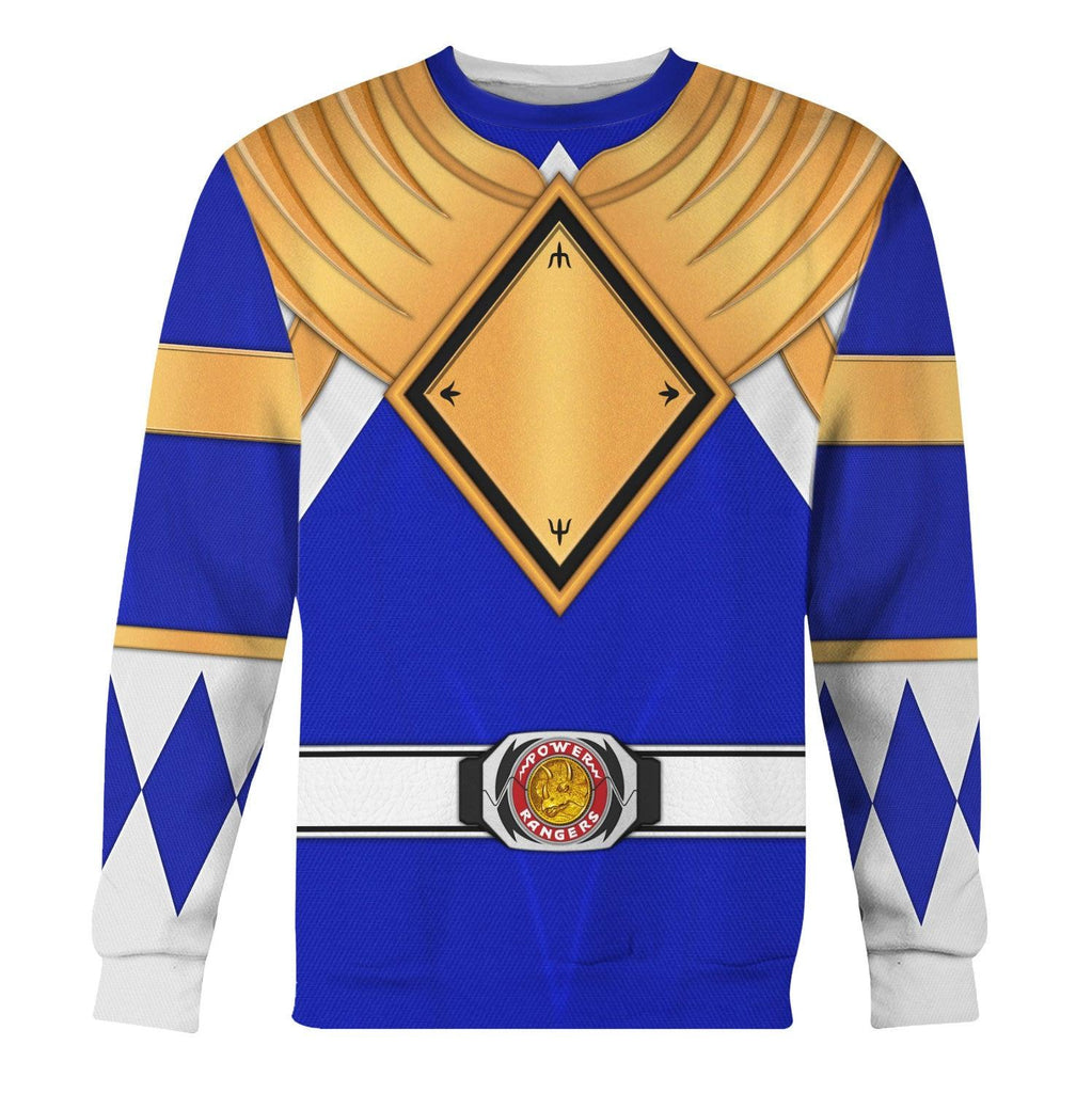 Blue Ranger Dragon Shield Hoodies Sweatshirt T-shirt Hawaiian - OodieGang.com