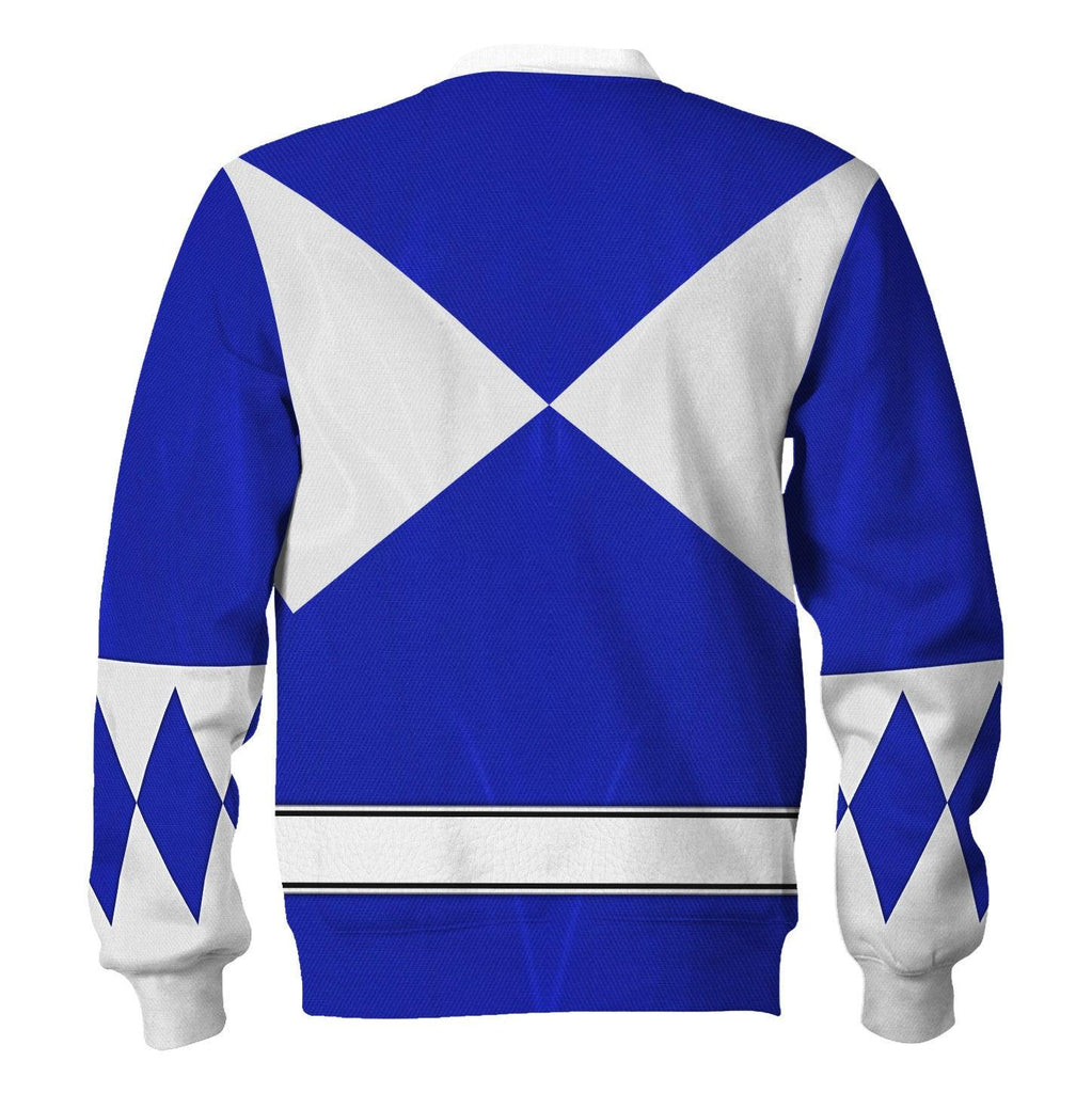 Blue Ranger Mighty Morphin Hoodies Sweatshirt T-shirt Hawaiian - OodieGang.com