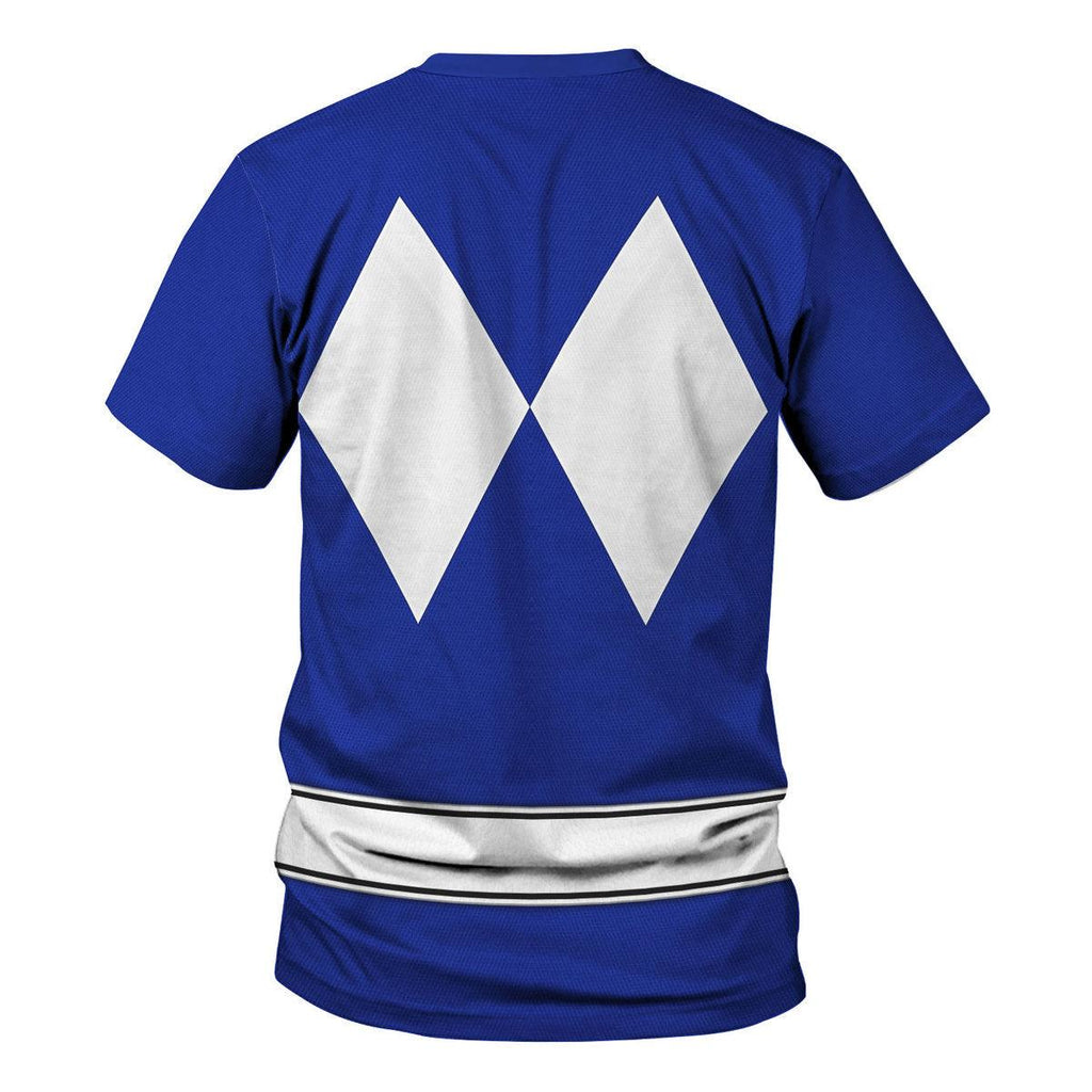 Blue Ranger Mighty Morphin The Movie (1995) Hoodies Sweatshirt T-shirt Hawaiian - OodieGang.com