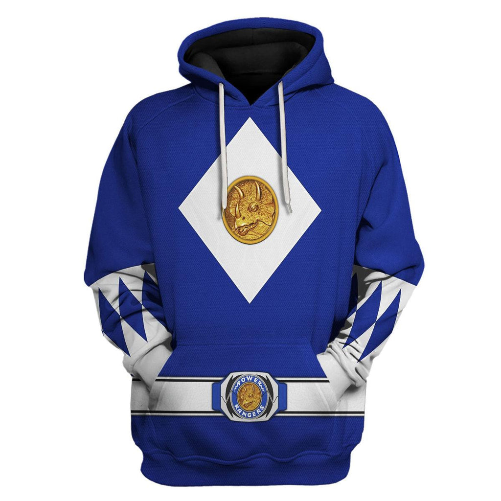 Blue Ranger Mighty Morphin The Movie (1995) Hoodies Sweatshirt T-shirt Hawaiian - OodieGang.com