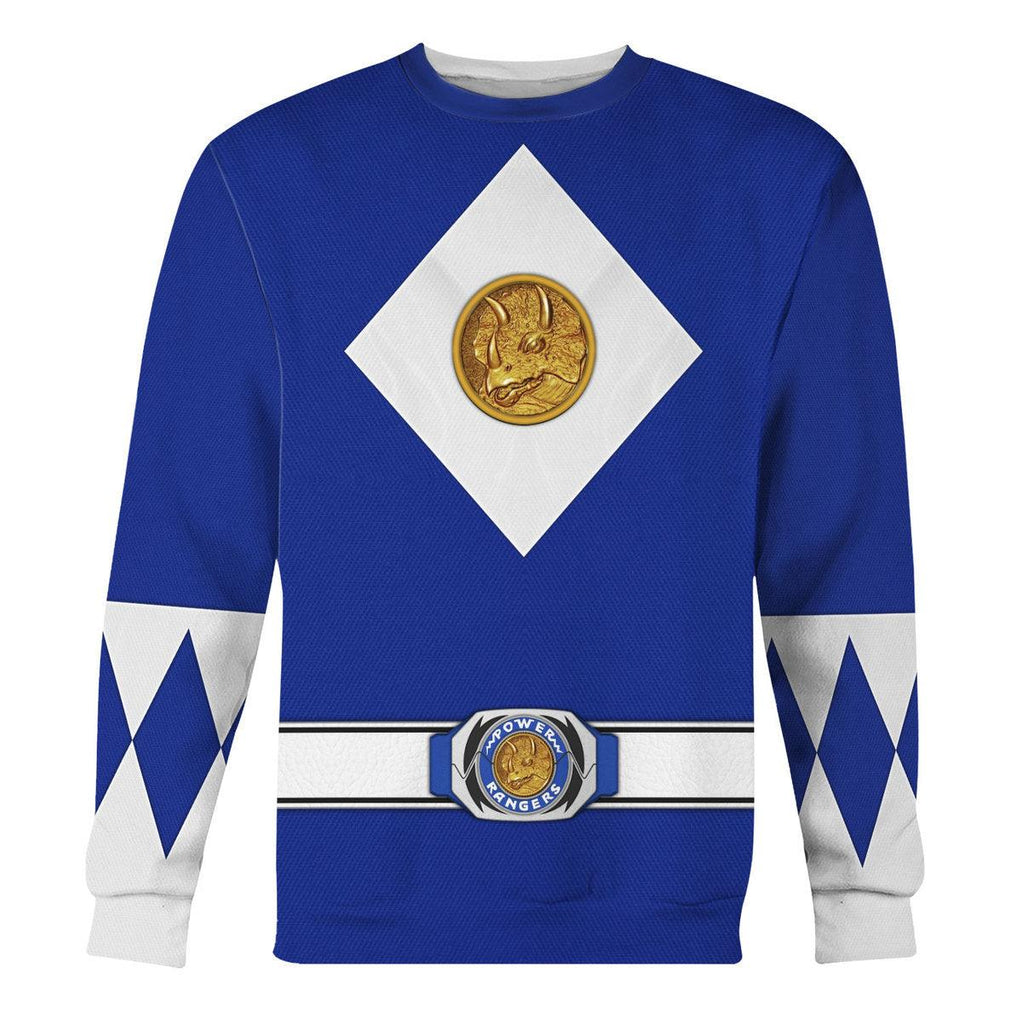 Blue Ranger Mighty Morphin The Movie (1995) Hoodies Sweatshirt T-shirt Hawaiian - OodieGang.com