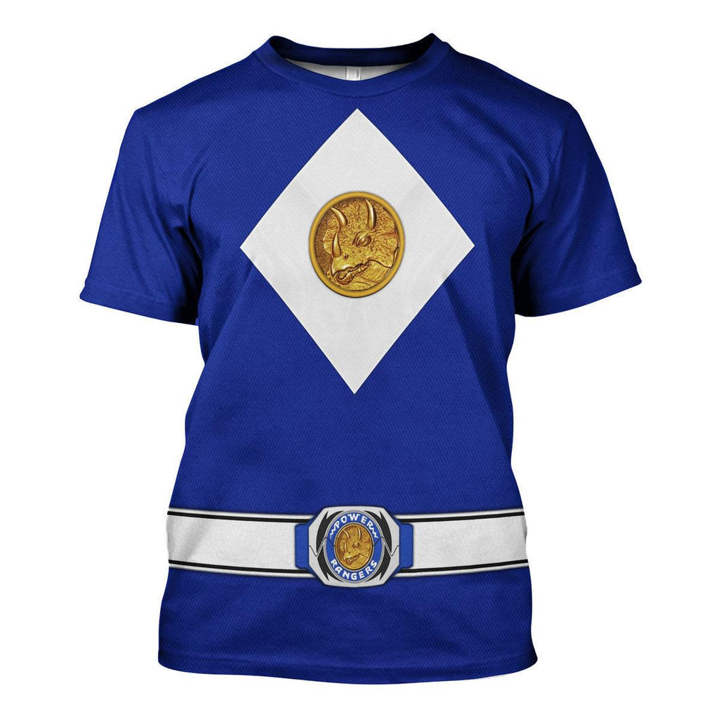 Blue Ranger Mighty Morphin The Movie (1995) Hoodies Sweatshirt T-shirt Hawaiian - OodieGang.com