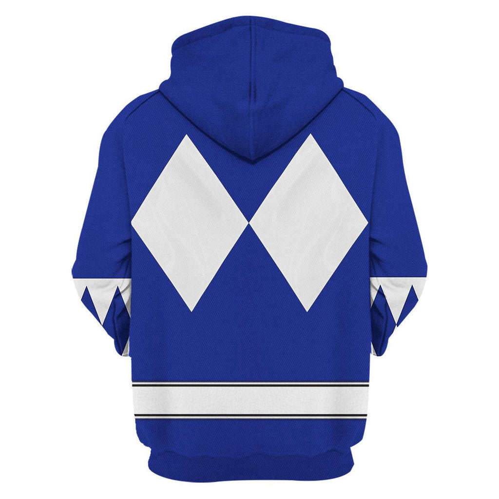 Blue Ranger Mighty Morphin The Movie (1995) Hoodies Sweatshirt T-shirt Hawaiian - OodieGang.com