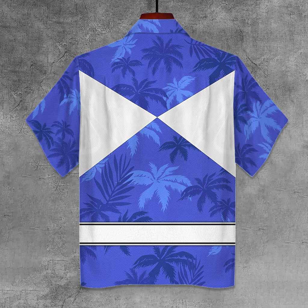 Blue Ranger x Tommy Vercetti Hawaiian Shirt Beach Shorts - OodieGang.com