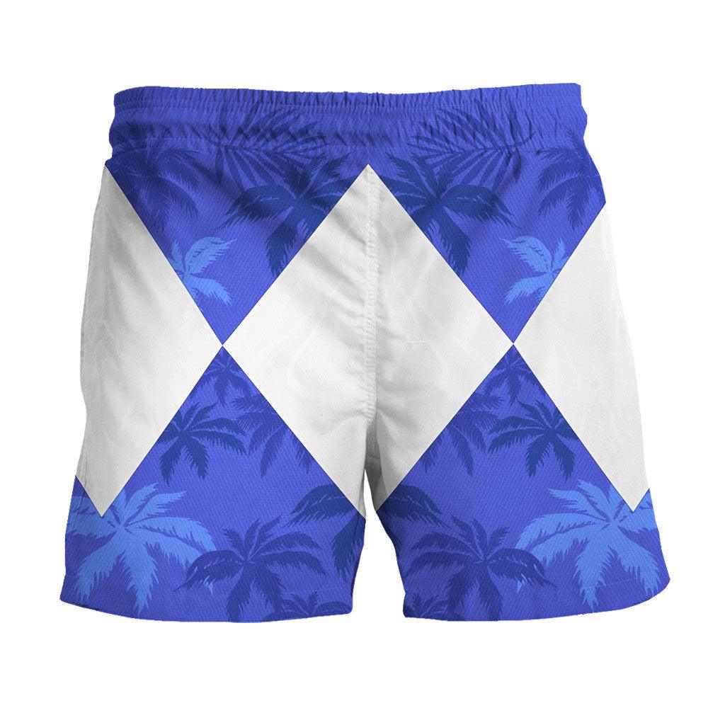 Blue Ranger x Tommy Vercetti Hawaiian Shirt Beach Shorts - OodieGang.com