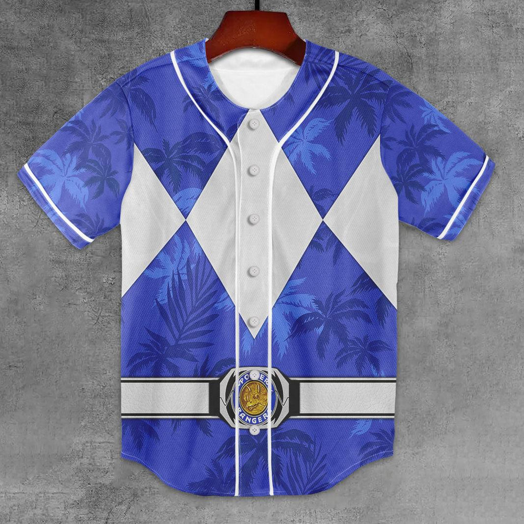 Blue Ranger x Tommy Vercetti MLB Jersey Shirt Beach Shorts - OodieGang.com