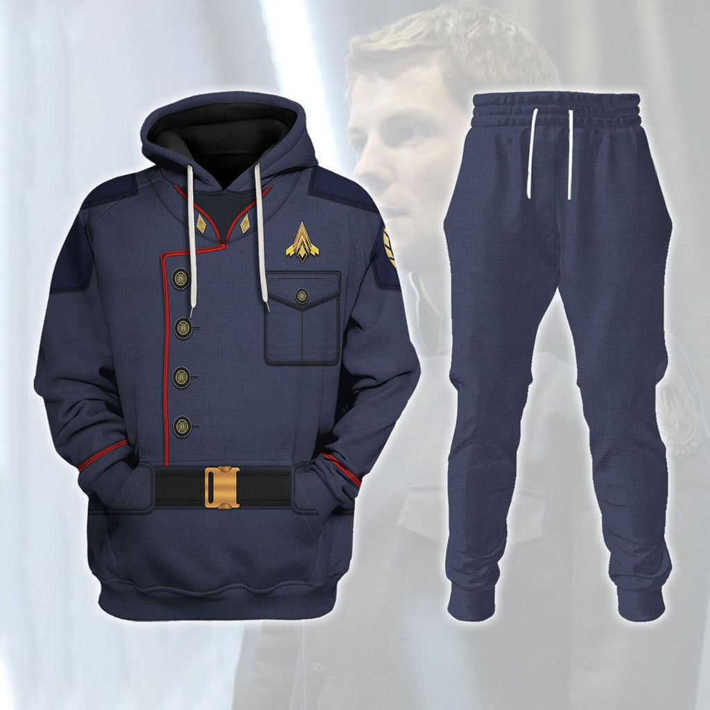 Captain Lee Apollo Adama Uniform T-shirt Hoodie Sweatpants Apparel - CustomsPig.com