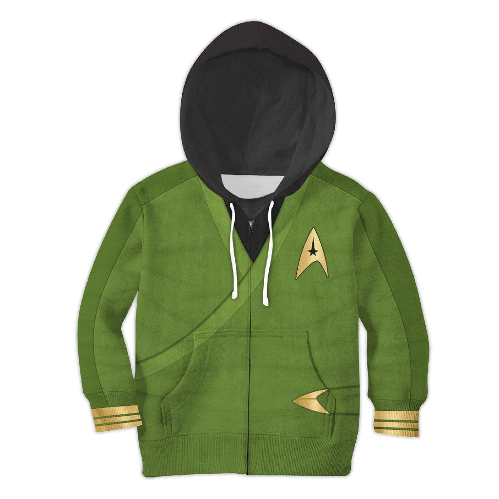 Captain Pike Green Costume Cosplay Kid Hoodie Sweatshirt T-Shirt - OodieGang.com