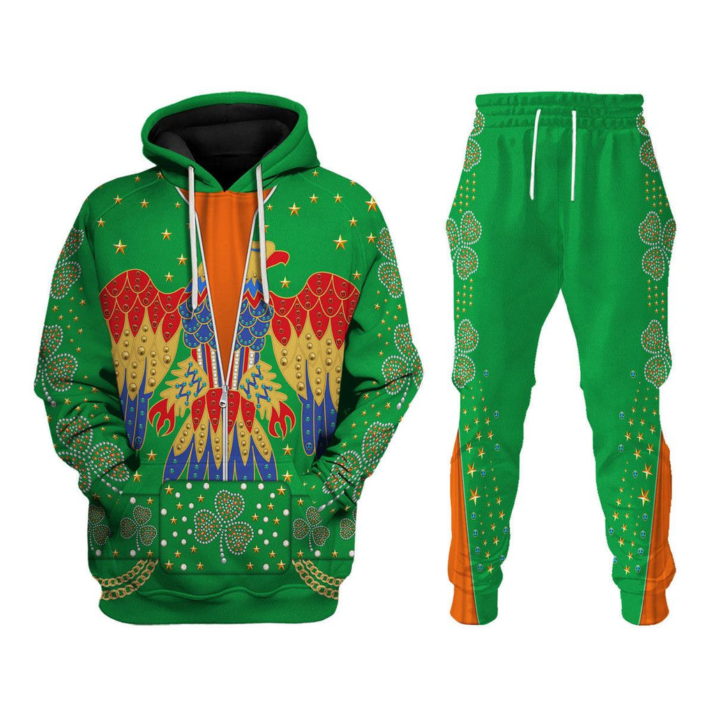 Celebrating the King: Elvis Presley EAGLE Costume for St. Patrick's Day Hoodie Sweatshirt T-Shirt Sweatpants - CustomsPig.com