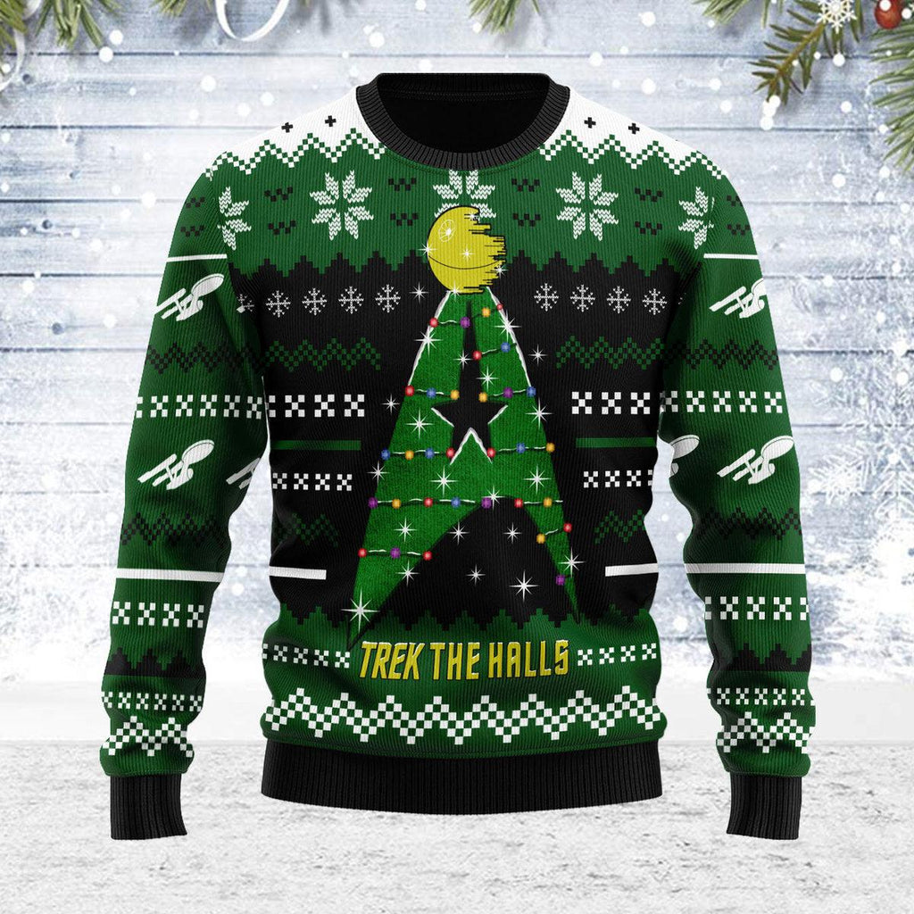 Christmas Sweater Star Trek The Halls - OodieGang.com