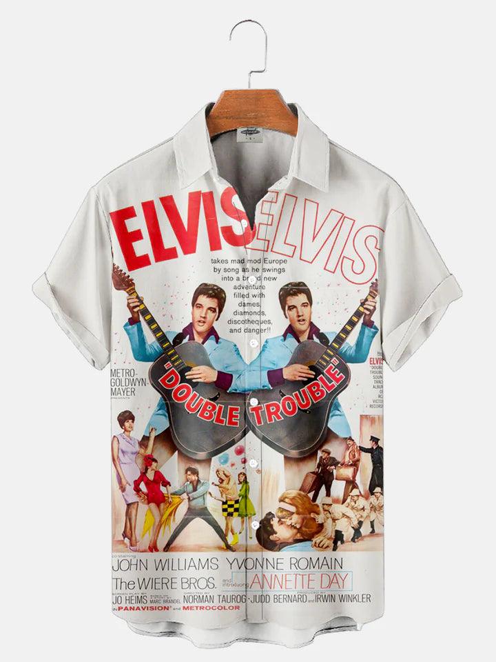 CLASSIC MUSIC EL01 CHARACTER PRINTED UNISEX CASUAL HAWAIIAN SHIRT - OodieGang.com