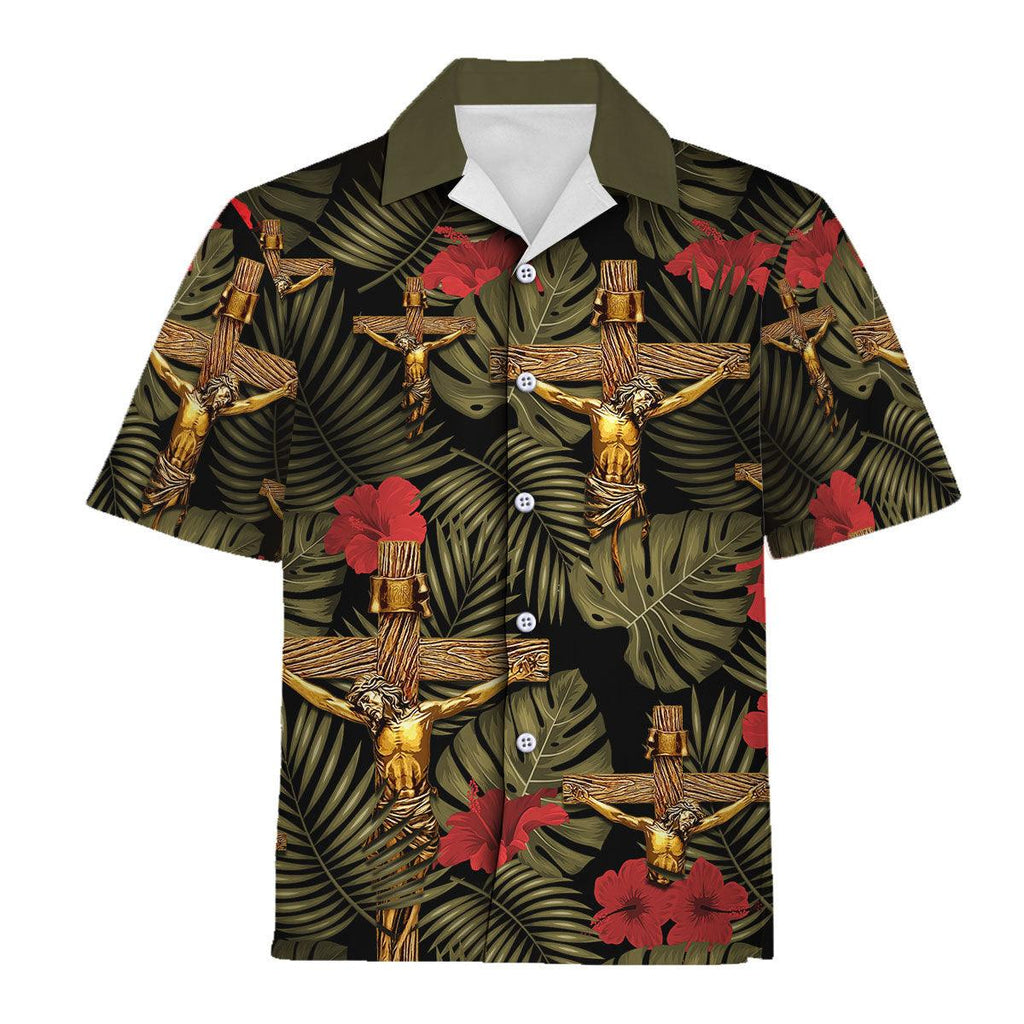 Crucifixion of Christ Hawaiian Shirt - OodieGang.com