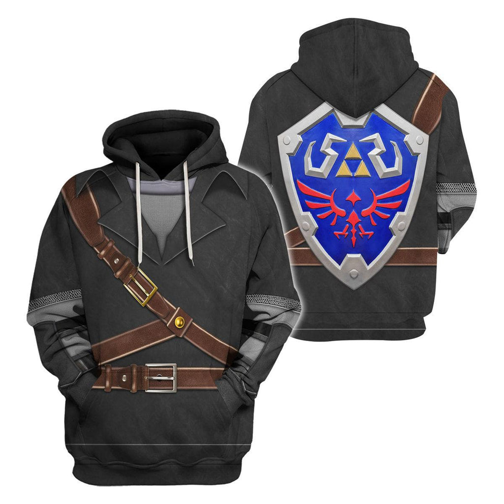 Dark Link Attire Shield Unisex Hoodie Sweatshirt T-shirt Sweatpants Cosplay - CustomsPig.com