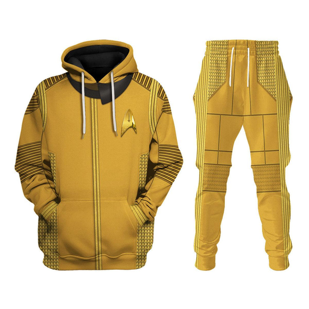 DIS Enterprise Uniform Command Captain Gold Hoodie Sweatshirt T-Shirt Sweatpants Apparel - CustomsPig.com