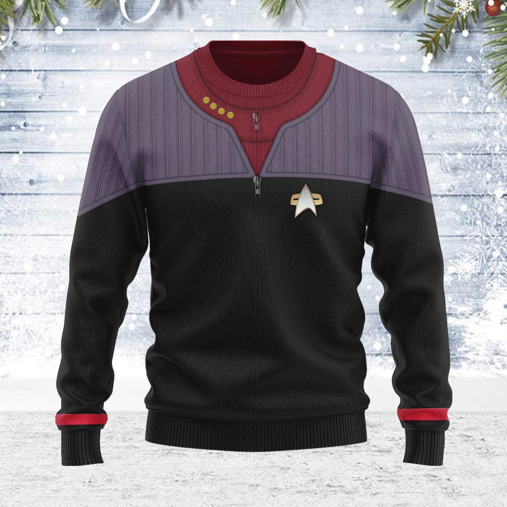 Duty Uniform Picard Themed Costume Christmas Wool Sweater - OodieGang.com