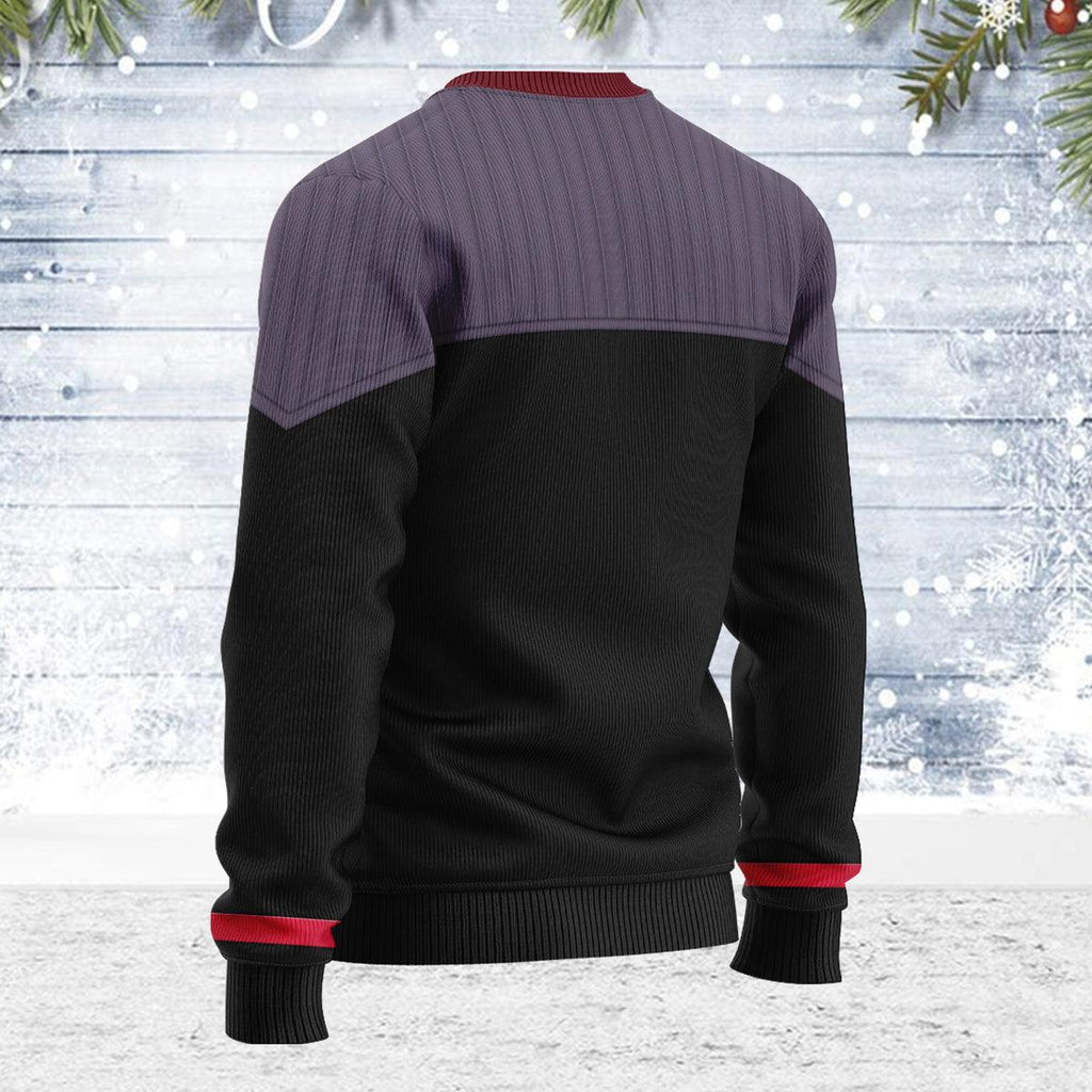 Duty Uniform Picard Themed Costume Christmas Wool Sweater - OodieGang.com