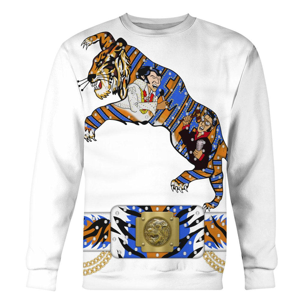 Elvis Presley Tiger Costume Hoodie Sweatshirt T-Shirt Sweatpants - OodieGang.com