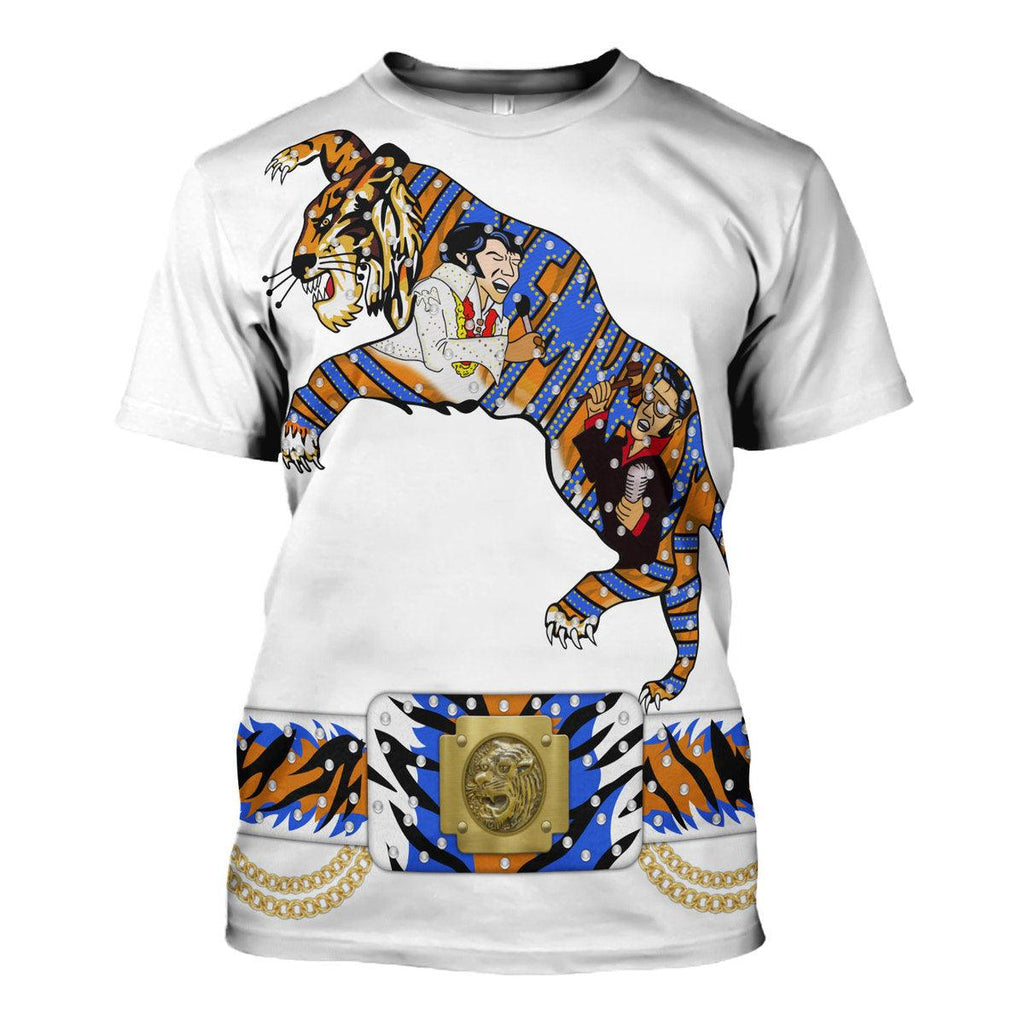 Elvis Presley Tiger Costume Hoodie Sweatshirt T-Shirt Sweatpants - OodieGang.com