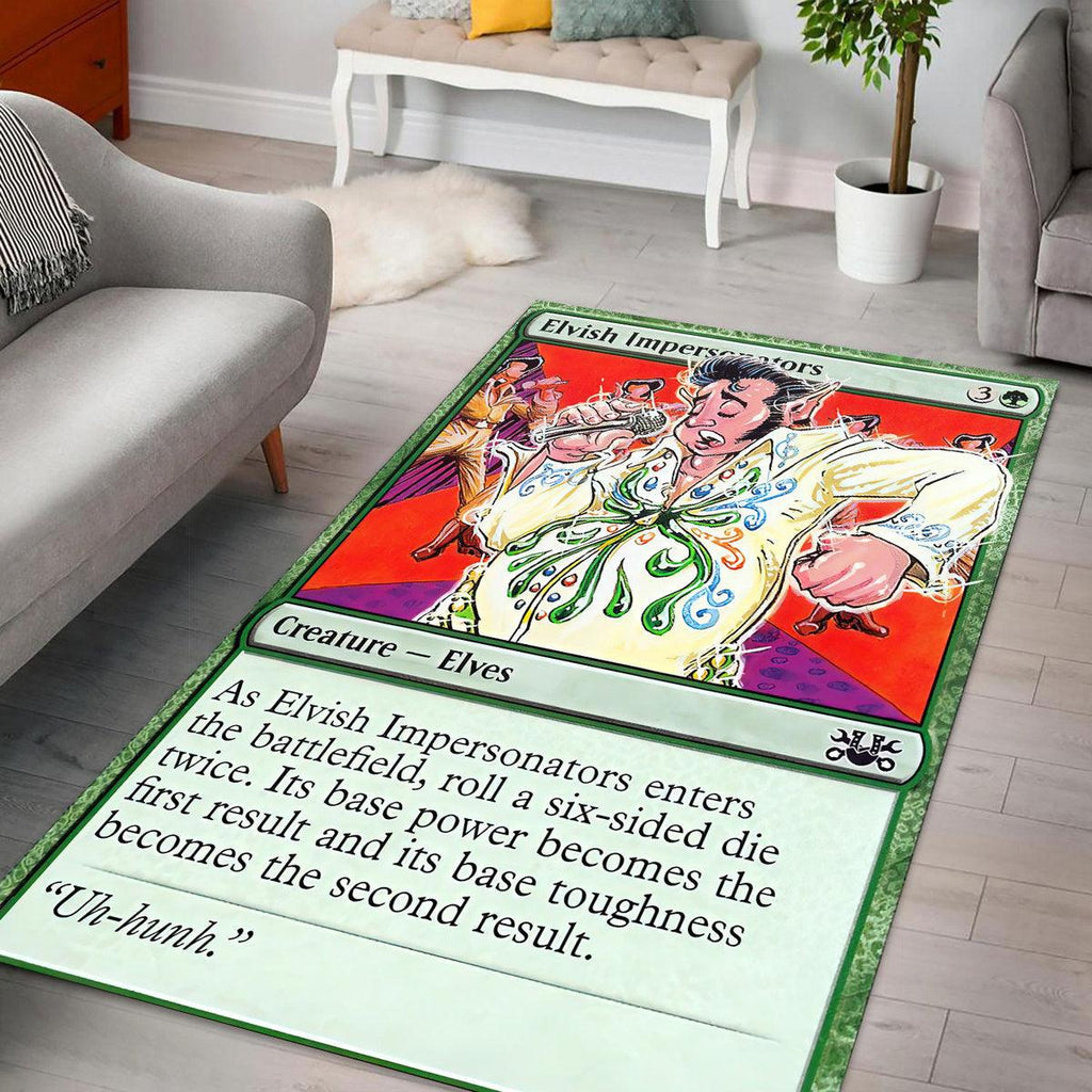 Gearhmie Elvis Presley Elvish Impersonators The Gathering card Rug Evolution - Oodiegang.com