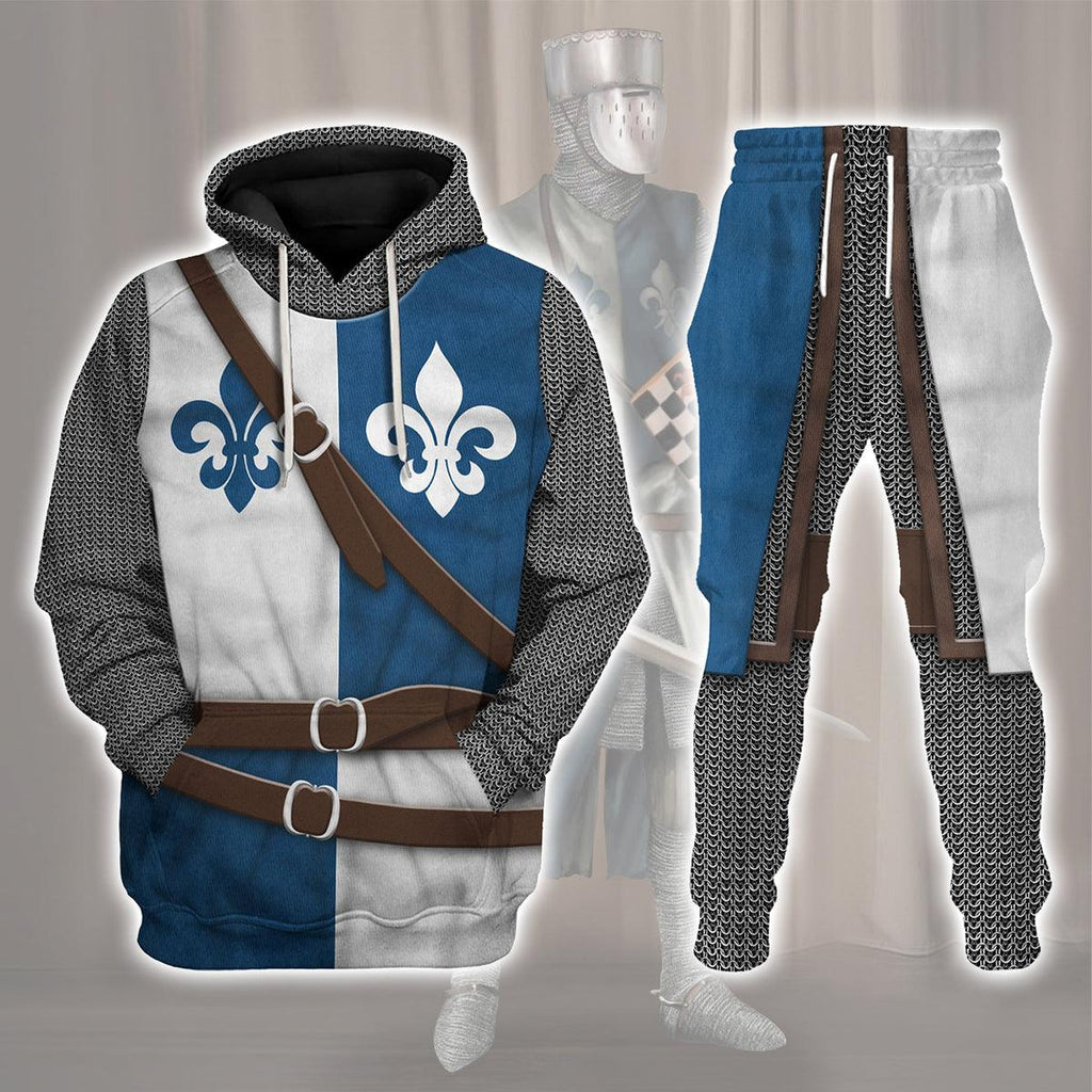 Oodiegang 12th Century French Knight Costume Hoodie Sweatshirt T-Shirt Tracksuit - Oodiegang.com