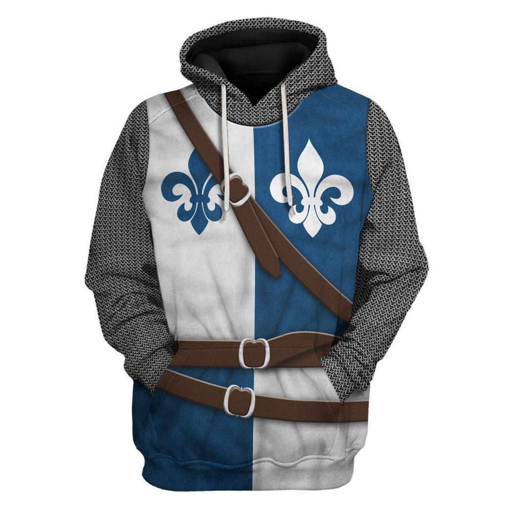 Oodiegang 12th Century French Knight Costume Hoodie Sweatshirt T-Shirt Tracksuit - Oodiegang.com