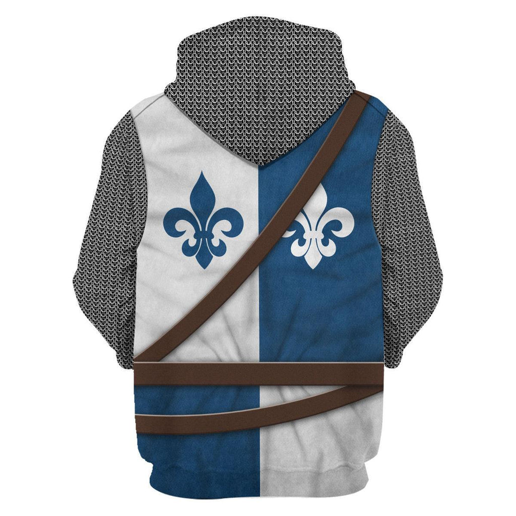 Oodiegang 12th Century French Knight Costume Hoodie Sweatshirt T-Shirt Tracksuit - Oodiegang.com