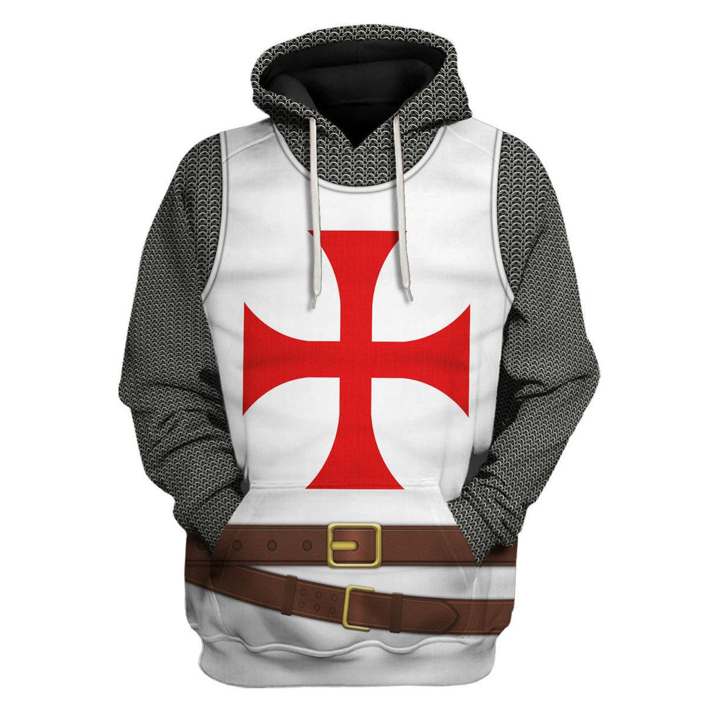 Oodiegang 12th Century Knights Templar Costume Hoodie Sweatshirt T-Shirt Tracksuit - Oodiegang.com