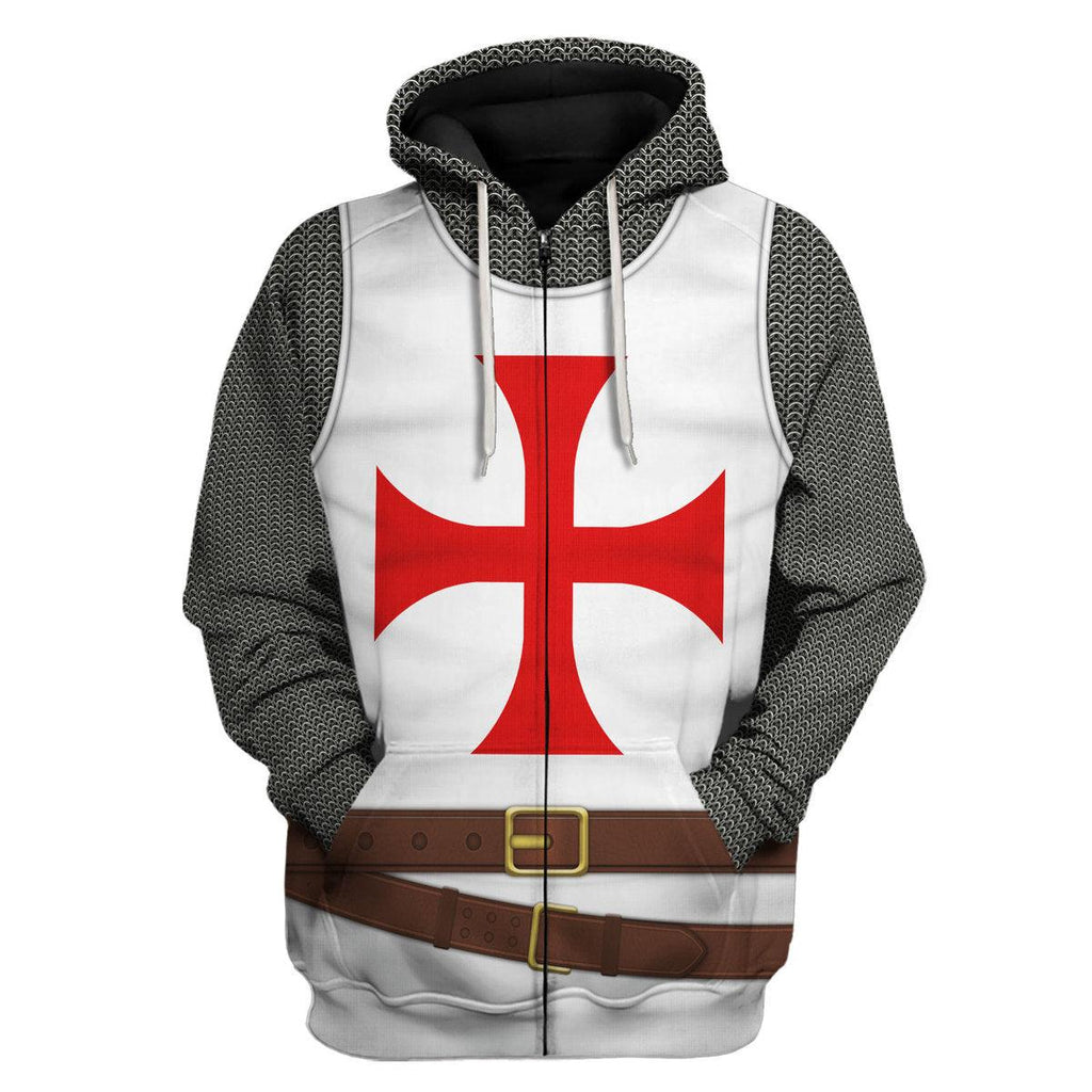 Oodiegang 12th Century Knights Templar Costume Hoodie Sweatshirt T-Shirt Tracksuit - Oodiegang.com