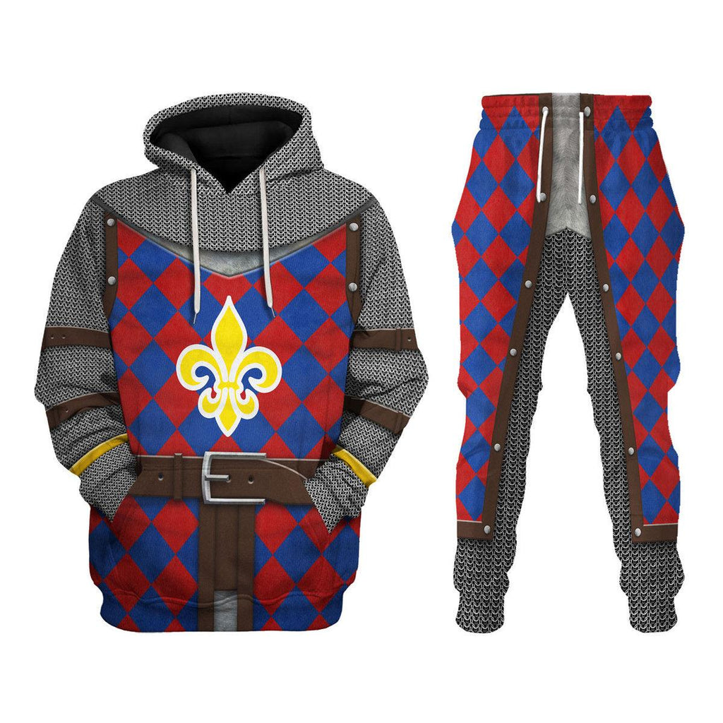 Oodiegang 13th Century French Knight Costume Hoodie Sweatshirt T-Shirt Tracksuit - Oodiegang.com